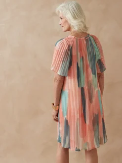 Robe ample en crêpe froissé