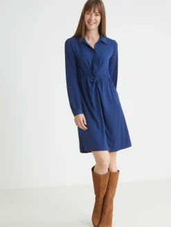 Robe chemisier en maille