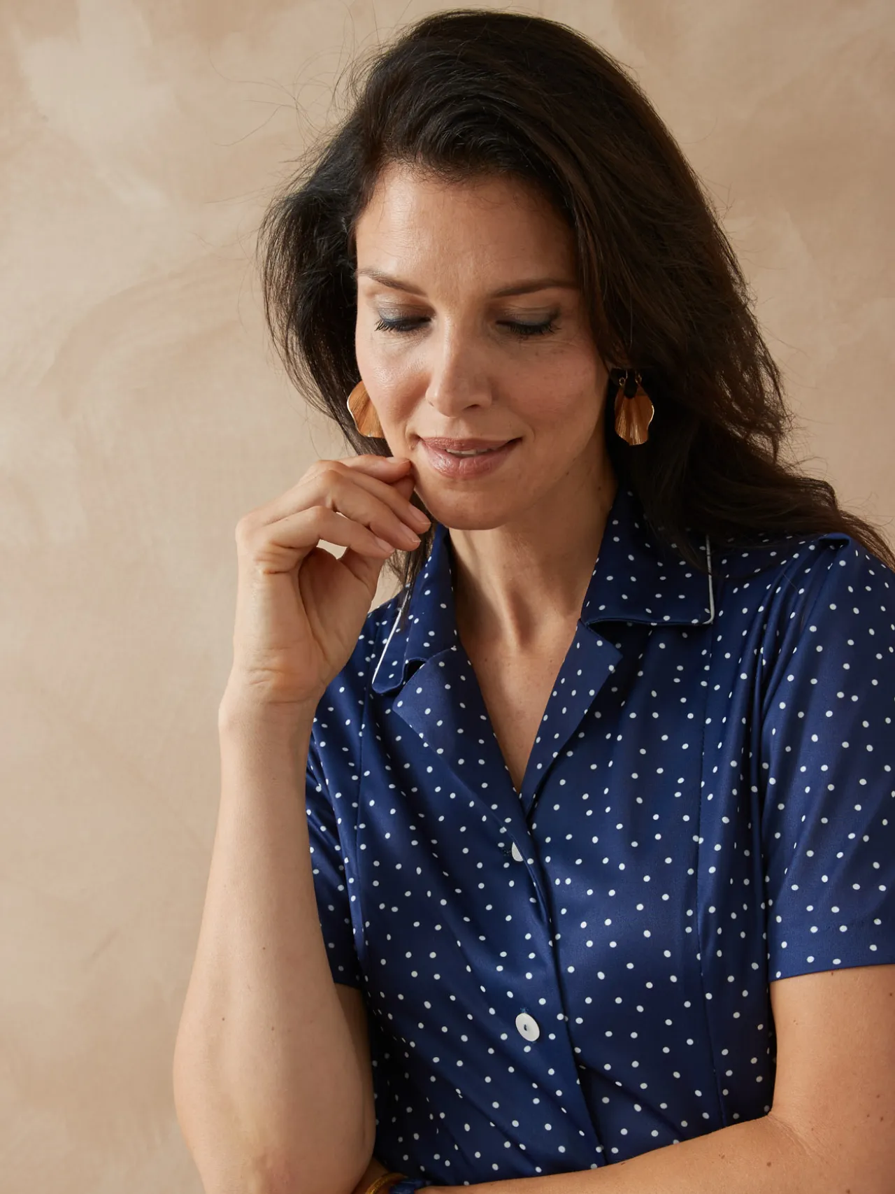 Robe classique col tailleur