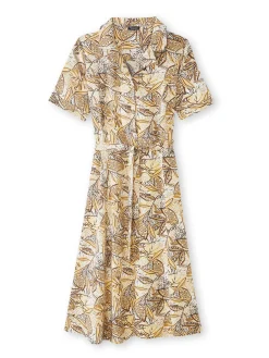 Robe col tailleur manches courtes