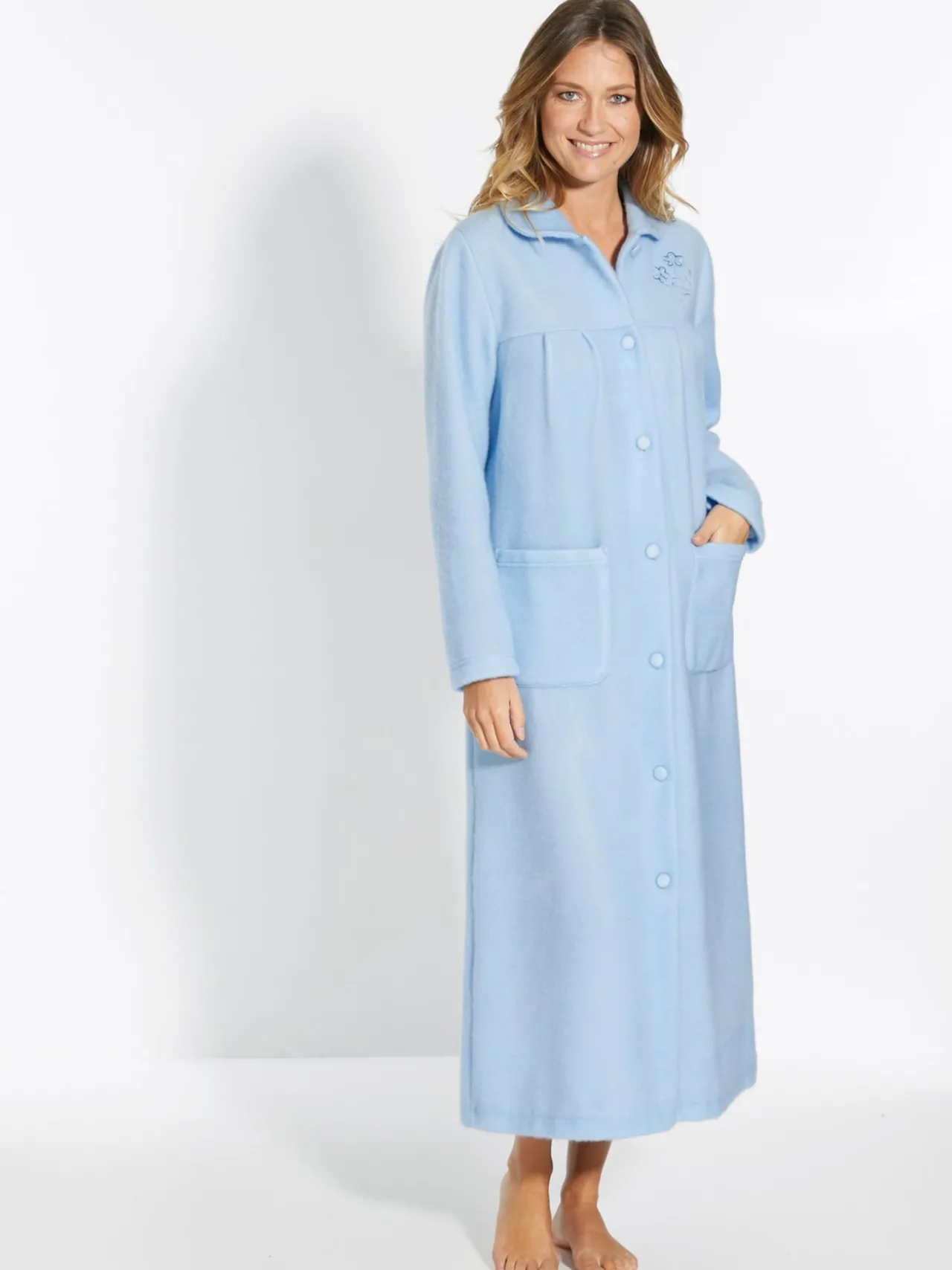 Robe de chambre col Claudine courtelle
