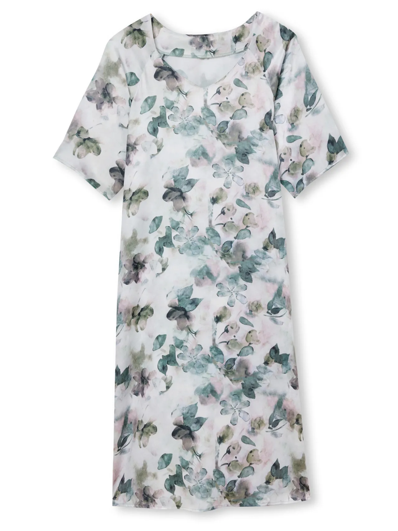 Robe effet satiné manches larges