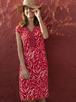 Robe en maille avec perles fantaisie