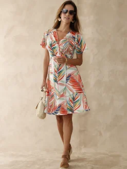 Robe en maille effet portefeuille