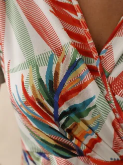 Robe en maille effet portefeuille