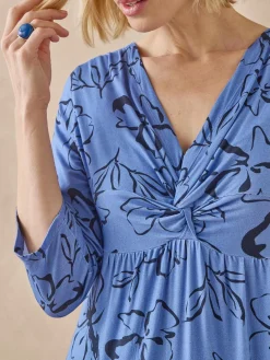 Robe en maille fluide effet drapé