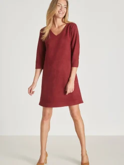 Robe en maille suédine