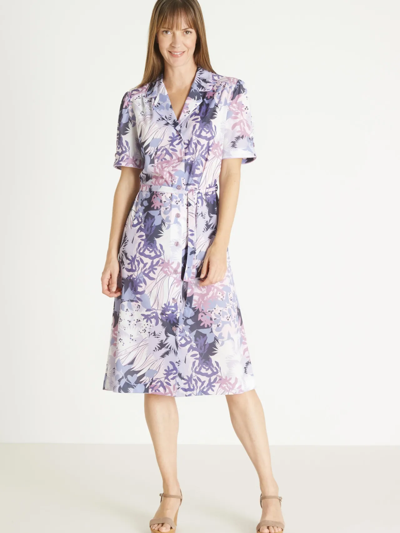 Robe en maille toute boutonnée