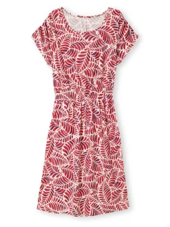 Robe encolure bateau en maille fluide