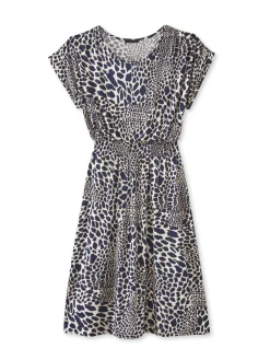 Robe encolure bateau en maille fluide