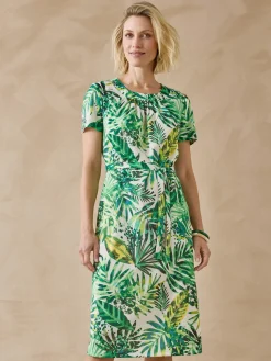 Robe encolure ronde en maille fluide