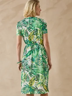 Robe encolure ronde en maille fluide