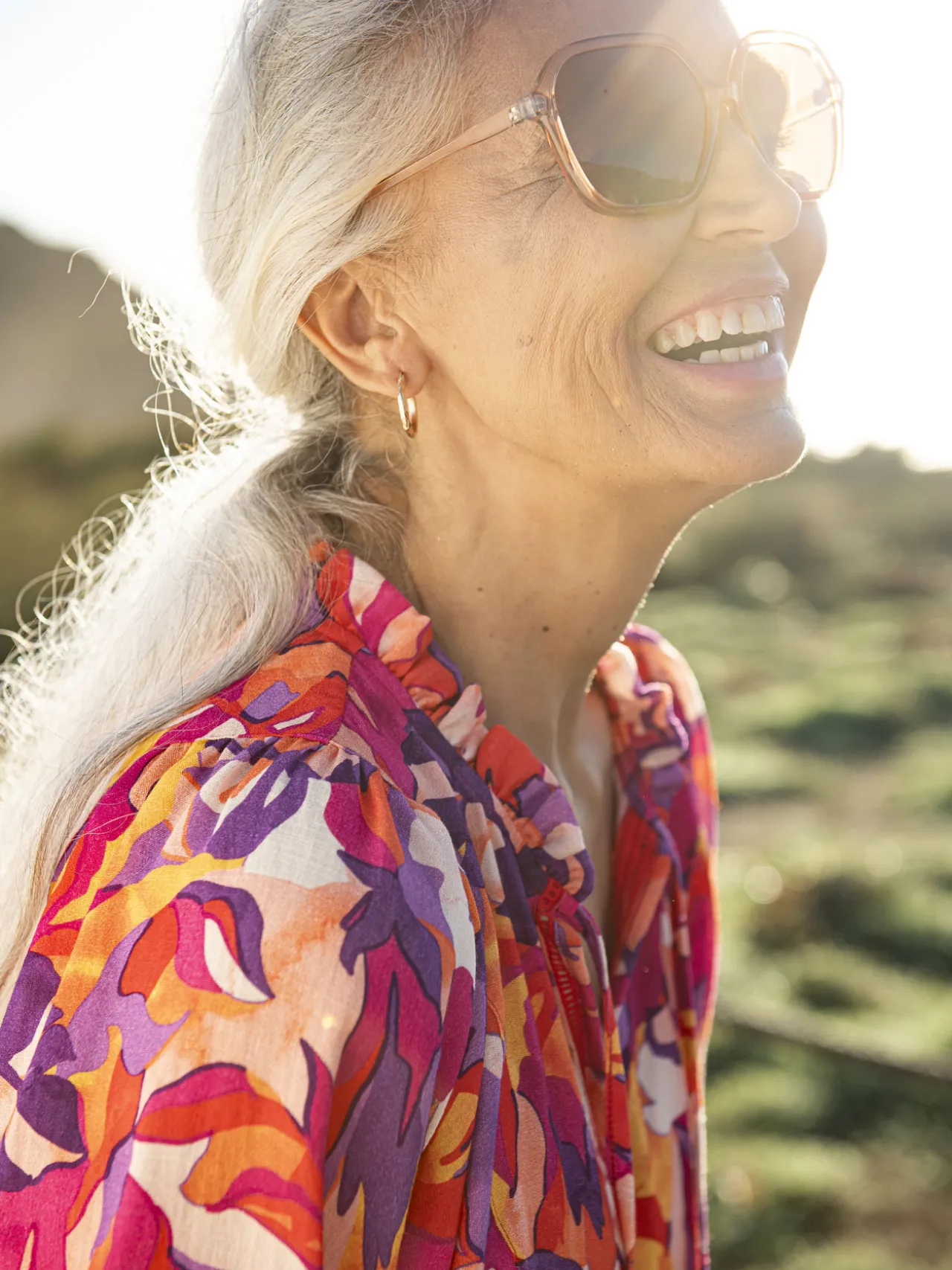 Robe encolure tunisienne volantée