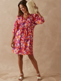 Robe encolure tunisienne volantée