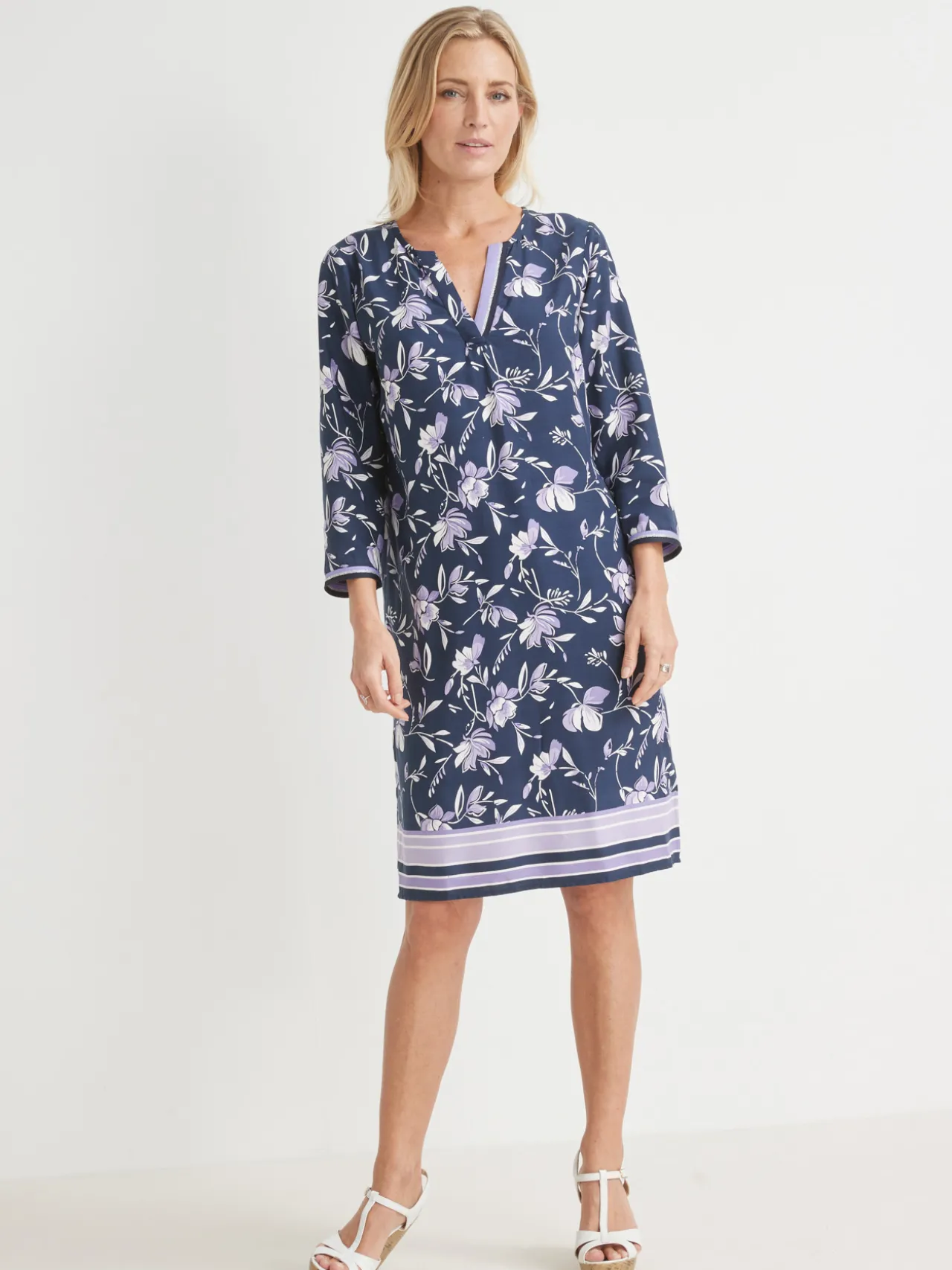 Robe fluide manches 3/4