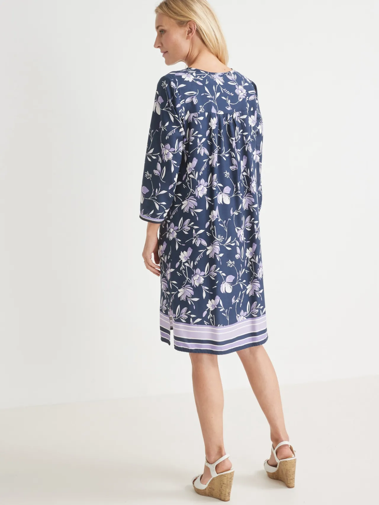 Robe fluide manches 3/4