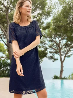 Robe housse cérémonie effet dentelle