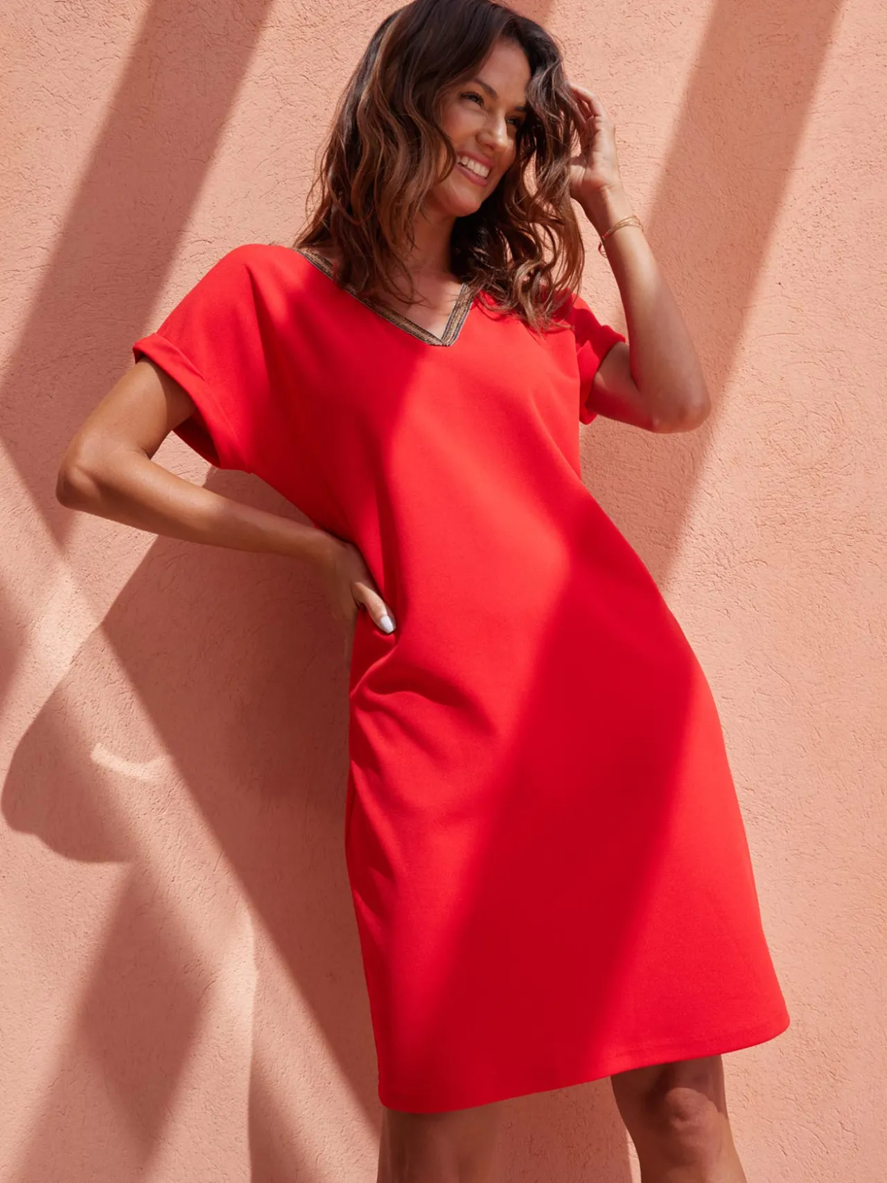 Robe housse en maille