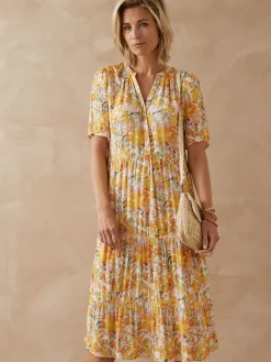 Robe longue à volants