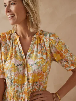 Robe longue à volants