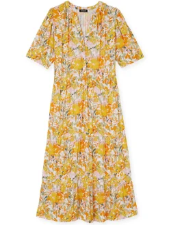 Robe longue à volants