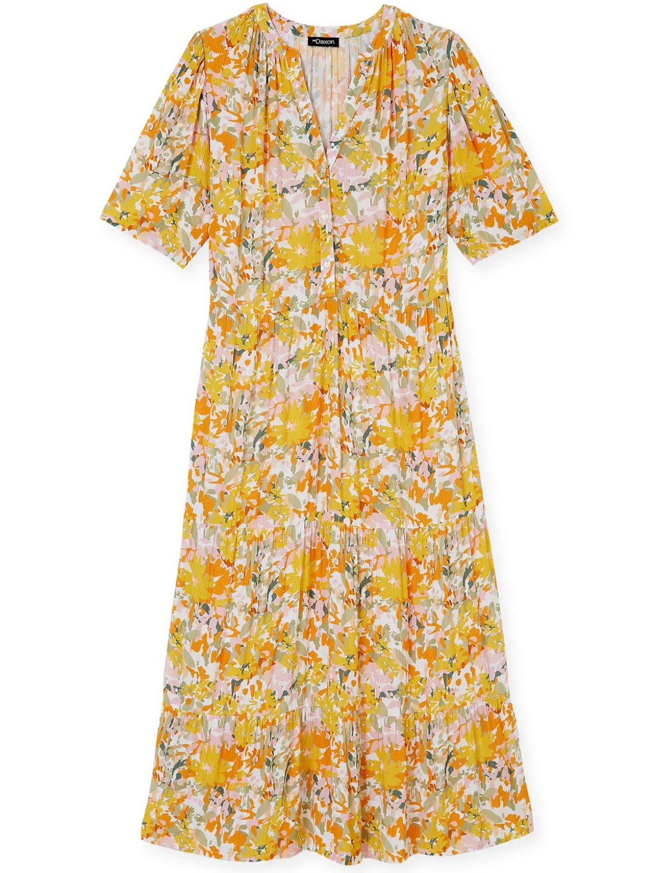 Robe longue à volants