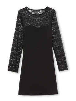 Robe maille et dentelle