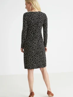 Robe maille fluide drapé fantaisie