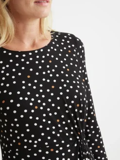 Robe maille fluide drapé fantaisie