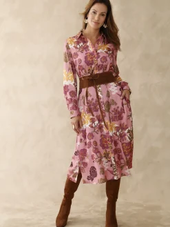 Robe-chemisier manches longues