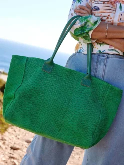 Sac style cabas en cuir