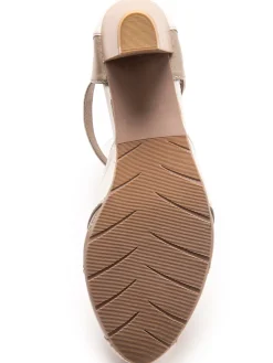 Salomés bicolores en cuir aérosemelle®