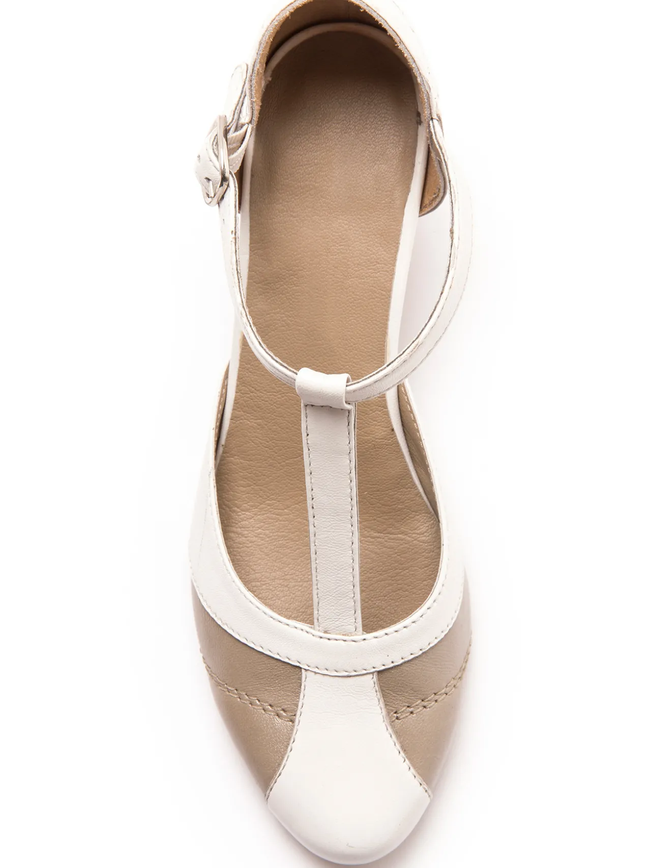 Salomés bicolores en cuir aérosemelle®