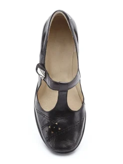 Salomés cuir avec bijou fantaisie