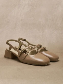 Sandales à brides cuir verni