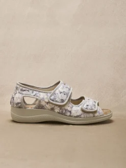 Sandales à scratchs ouverture totale