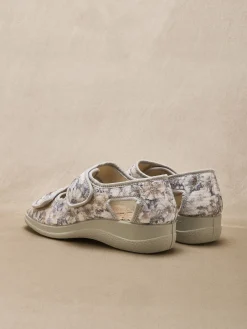 Sandales à scratchs ouverture totale