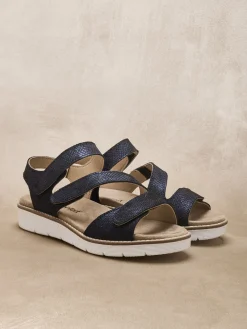 Sandales à scratchs ouverture totale