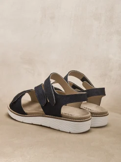 Sandales à scratchs ouverture totale