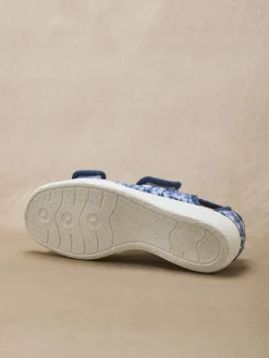 Sandales à scratchs ouverture totale