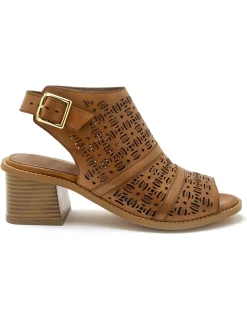 Sandales ajourées en cuir