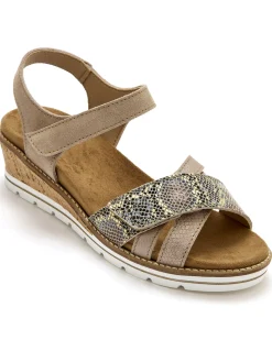 Sandales compensées double scratch