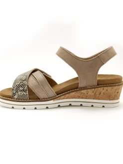 Sandales compensées double scratch