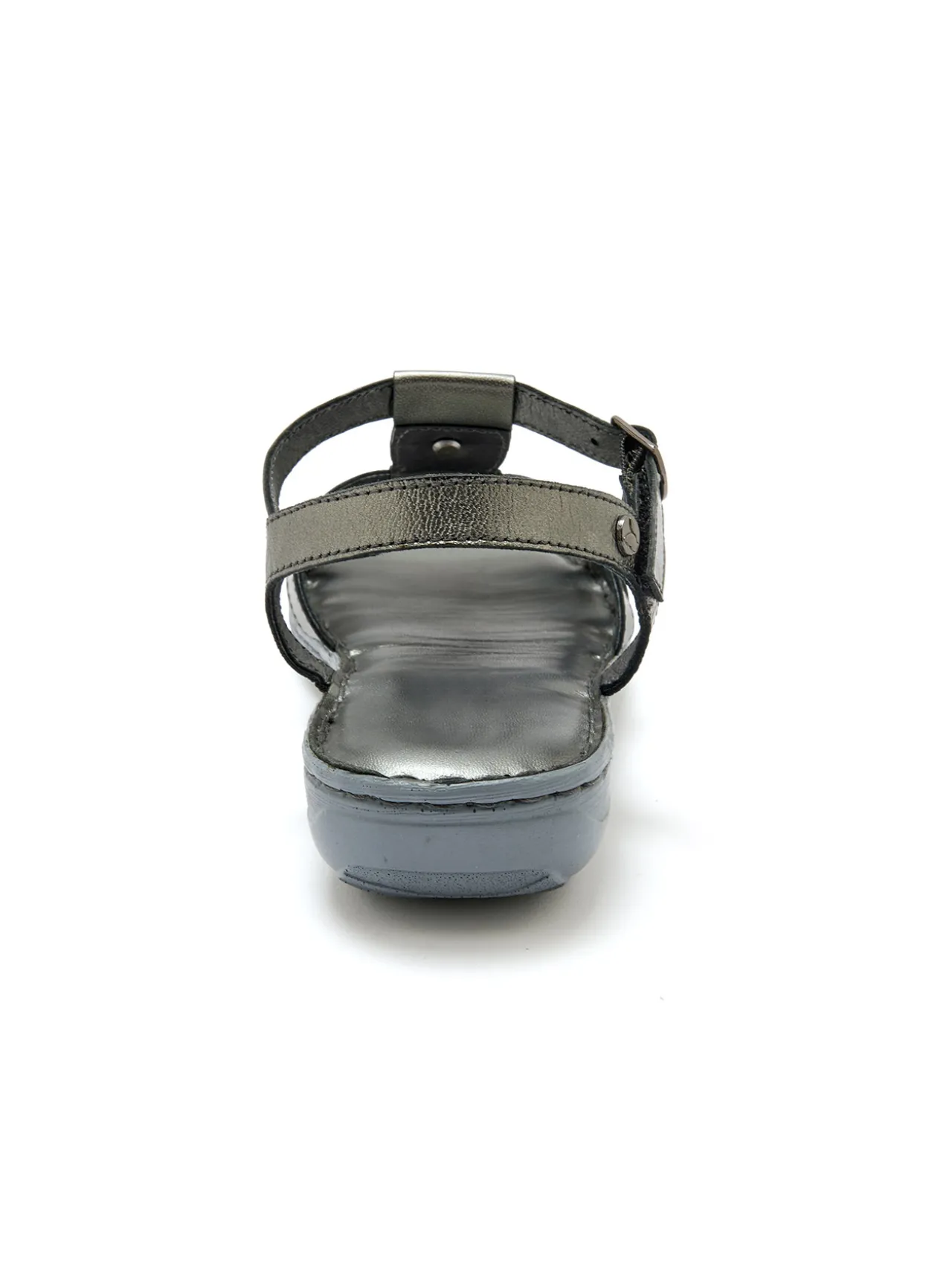 Sandales cuir à cabochon métal