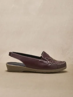 Sandales cuir ajouré élastiquées