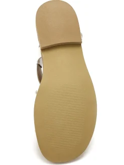 Sandales cuir détails cloutés