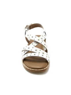 Sandales cuir détails cloutés