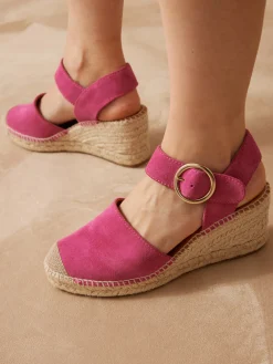 Sandales cuir velours