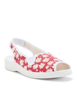 Sandales élastiquées intérieur éponge