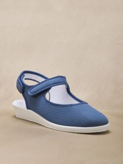 Sandales textile ouverture totale